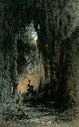 Carl Spitzweg Der Mineraloge in der Grotte oil